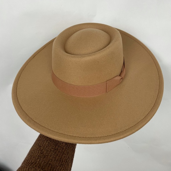 PECAN CAMEL Fedora rancher Felt Hat - Picture 6 of 10